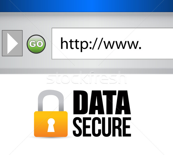 image of a data secured message. illustration design Stock photo © alexmillos