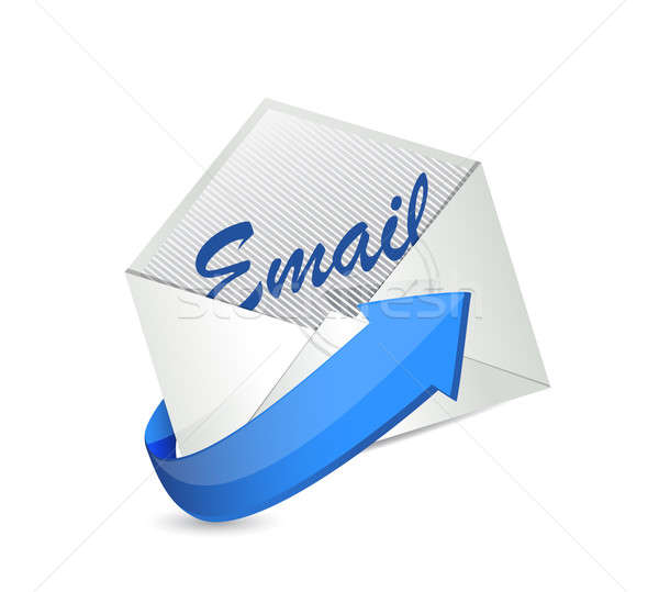 E-mail zarf örnek dizayn iş kâğıt Stok fotoğraf © alexmillos