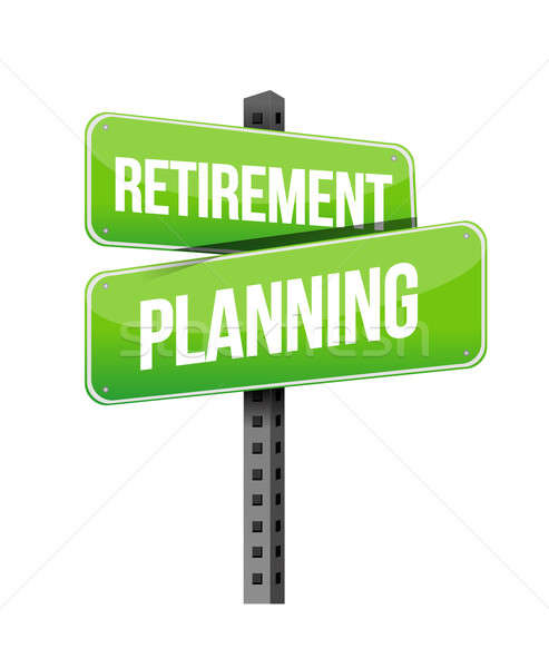 retirement planning road sign Stock photo © alexmillos