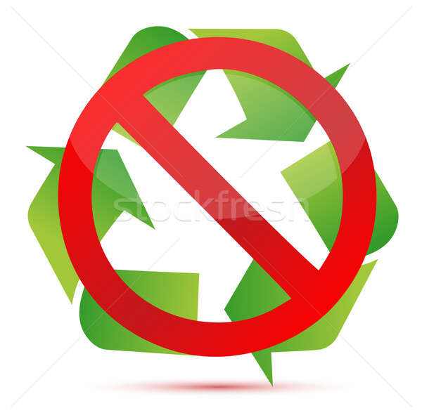 do not recycle illustration design over white background Stock photo © alexmillos