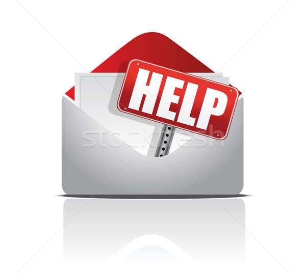 Requesting help envelope  Stock photo © alexmillos