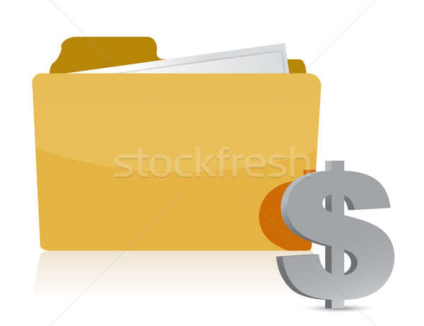 Stock photo: Dollar sign and folder