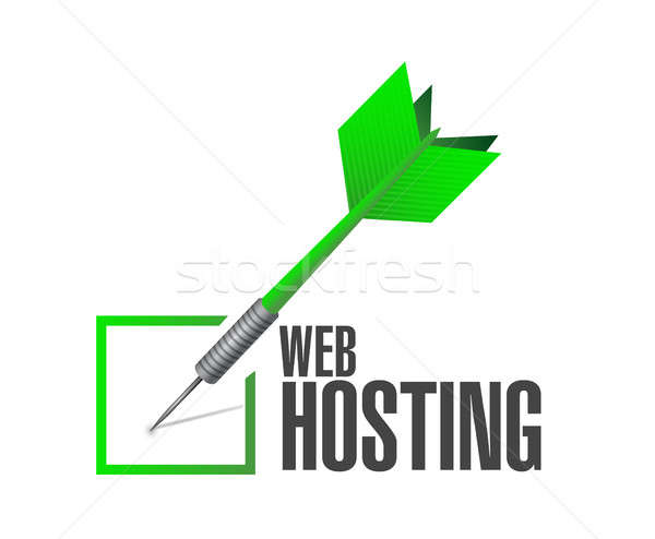 Foto d'archivio: Web · hosting · verificare · Dart · segno · illustrazione