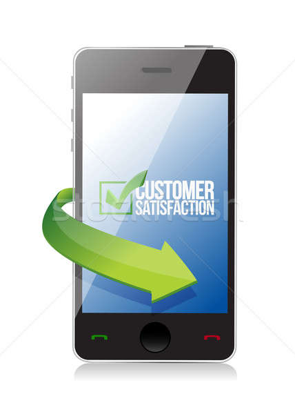 customer support review illustration design over a white backgro Stock photo © alexmillos