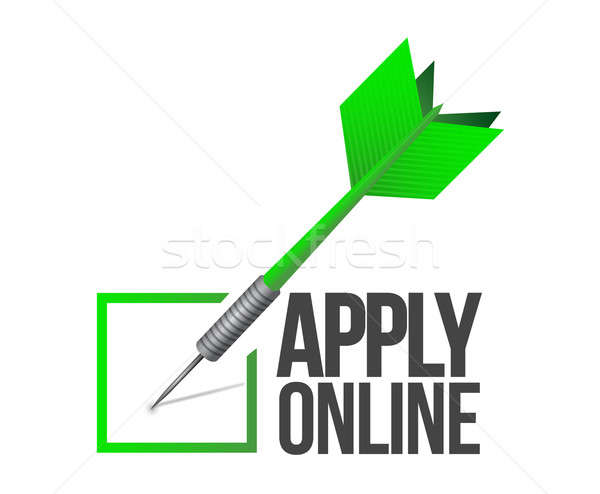 Apply online check mark dart illustration  Stock photo © alexmillos