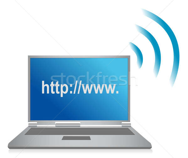 Http wi-fi браузер компьютер инструменты ноутбук Сток-фото © alexmillos