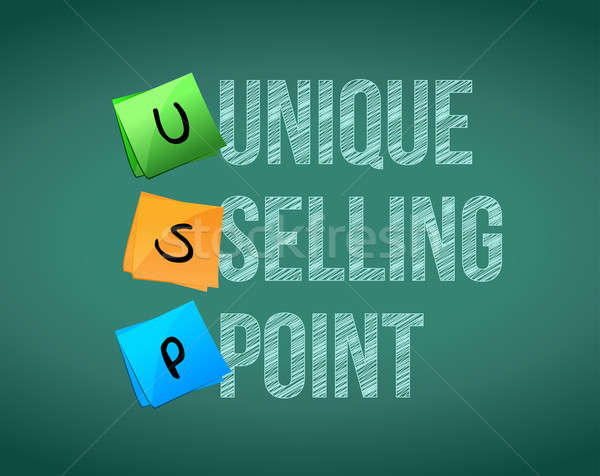 unique selling point concept illustration design over a white ba Stock photo © alexmillos