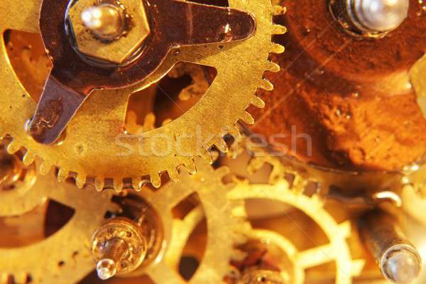 Stock photo: Ancient mechanical gears