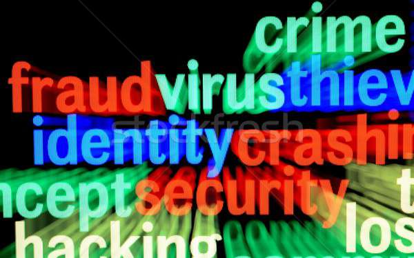 Frauda virus identitate tehnologie tastatură fundal Imagine de stoc © alexskopje