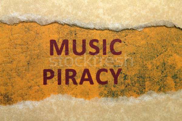 Musica pirateria design morte nero retro Foto d'archivio © alexskopje