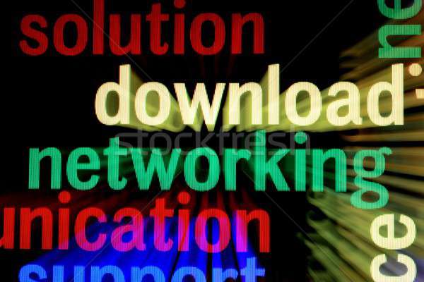 Solution téléchargement réseau affaires main résumé Photo stock © alexskopje