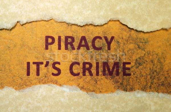 Piractwo przestępczości podpisania internetowych blokady oprogramowania Zdjęcia stock © alexskopje