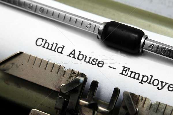 Kindesmissbrauch Form Kinder News Schmerzen Gewalt Stock foto © alexskopje