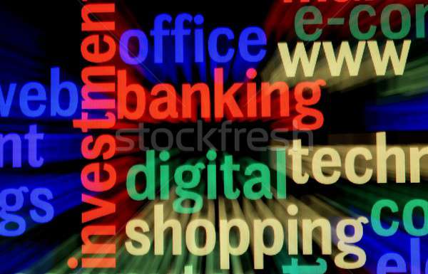 Web bancaires affaires ordinateur bar communication Photo stock © alexskopje