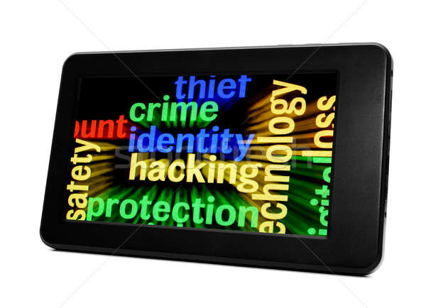 Criminaliteit identiteit hacking telefoon internet netwerk Stockfoto © alexskopje
