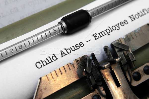 Kindesmissbrauch Form Kinder News Schmerzen Gewalt Stock foto © alexskopje