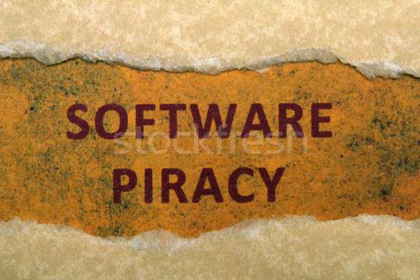 Software pirateria internet tecnologia bandiera cranio Foto d'archivio © alexskopje