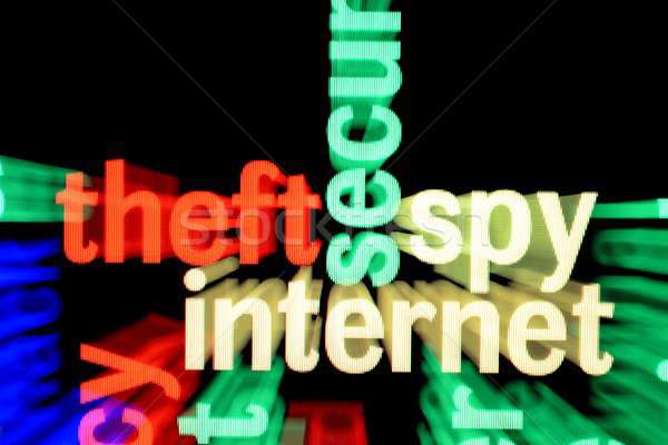 Vol espion internet technologie clavier sécurité Photo stock © alexskopje