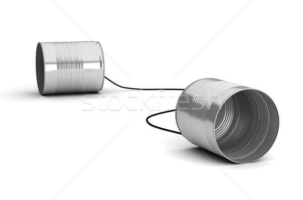 Telefon teknoloji konuşmak ses can iplik Stok fotoğraf © Alexstar