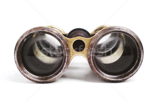古い 双眼鏡 白 ストックフォト © Alexstar