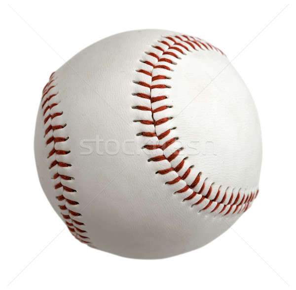 Foto stock: Beisebol · bola · isolado · branco · equipe · vermelho