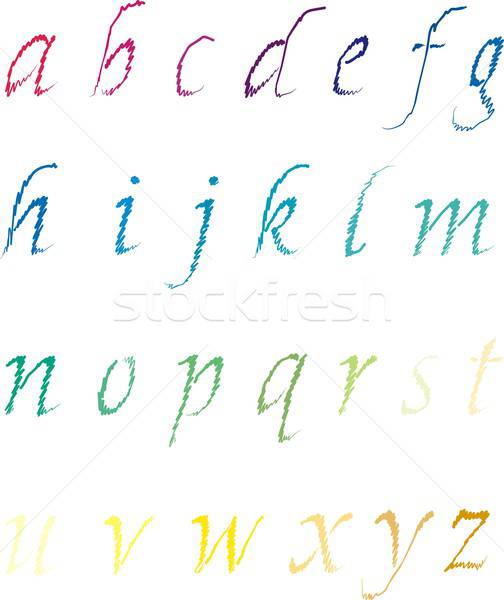 карандашом вектора алфавит небольшой письме Сток-фото © Aliftin