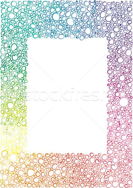 Bańka ramki mały kolorowy pęcherzyki circles Zdjęcia stock © Aliftin