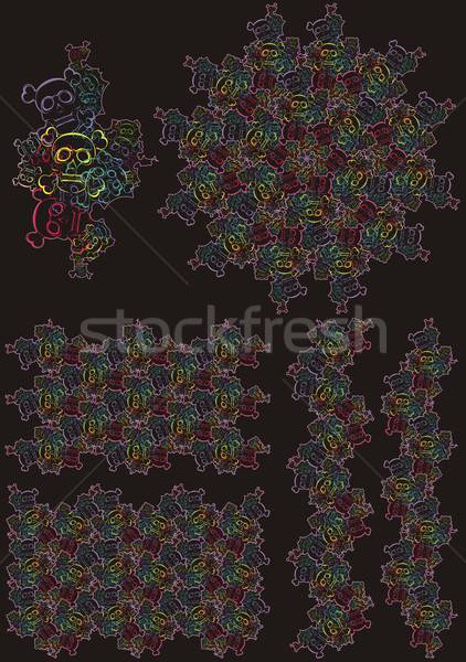 Czaszki puszka różny streszczenie Zdjęcia stock © Aliftin