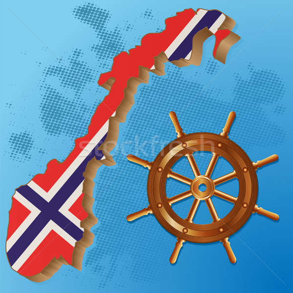 Норвегия карта флаг - 96 фото