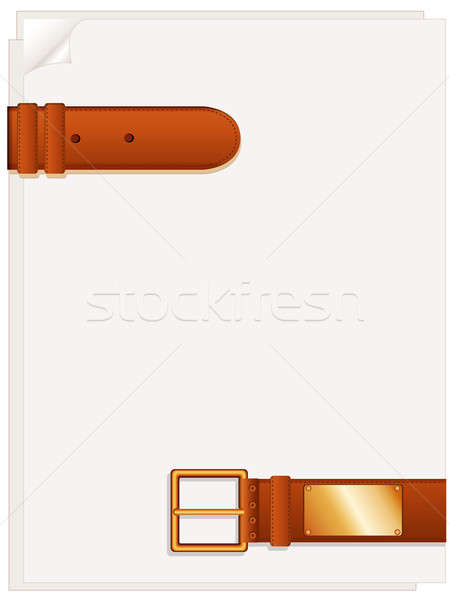 Cinturón cuero papel notas puro resumen Foto stock © Alina12