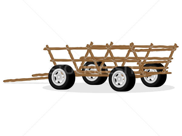 Old cart with new wheels Stock photo © Alina12