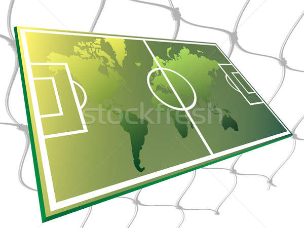 Сток-фото: землю · футбола · Мир · карта · футбольное · поле · карта · области