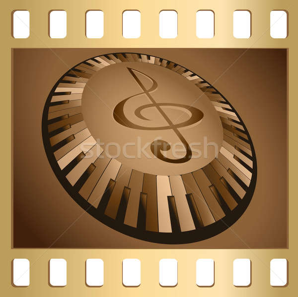 Keyboard and clef Stock photo © Alina12