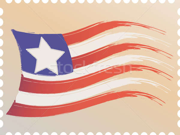 Stamp and flag Stock photo © Alina12