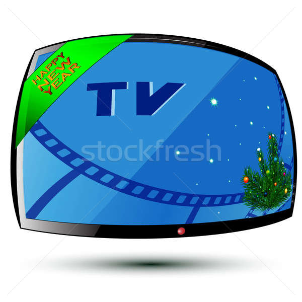 New Year and TV Stock photo © Alina12