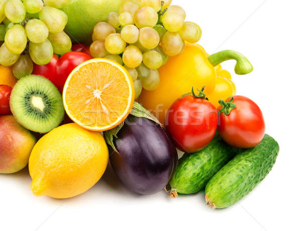 fruits and vegetables isolated on white background Stock photo © alinamd