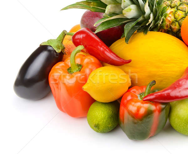 Fructe legume izolat alb fundal toamnă Imagine de stoc © alinamd