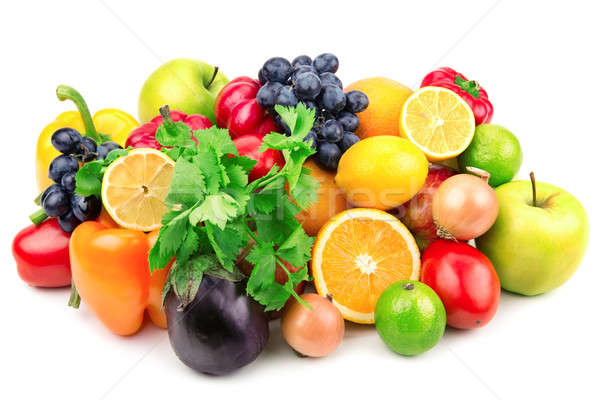 Stock photo: Set of fruits and vegetables 