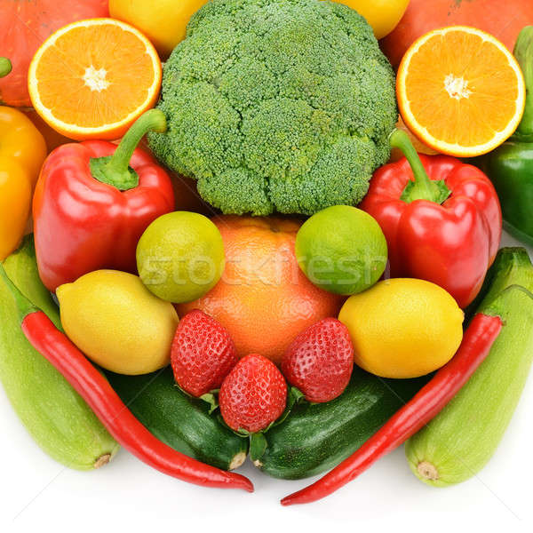 fruits and vegetables isolated on white background Stock photo © alinamd