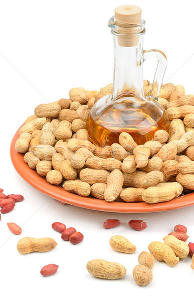 Peanuts and peanut butter isolated on white background Stock photo © alinamd