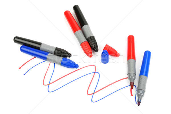 Stock photo: set of colored markers