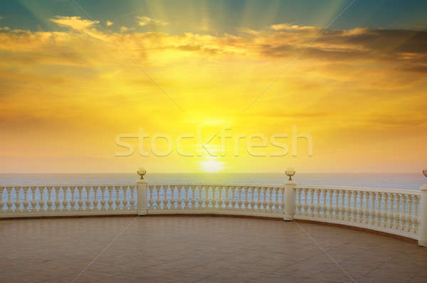 [[stock_photo]]: Mer · sunrise · belle · promenade · ciel · eau