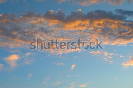 beautiful sunrise and cumulus clouds Stock photo © alinamd