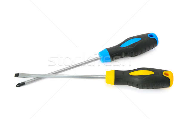 Stock photo: set of screwdrivers isolated on a white background