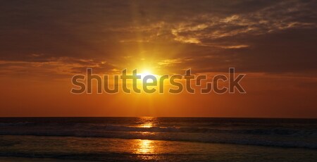 Fantástico nascer do sol oceano água primavera sol Foto stock © alinamd