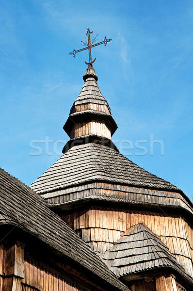 cross on the dome of the old church Stock photo © alinamd