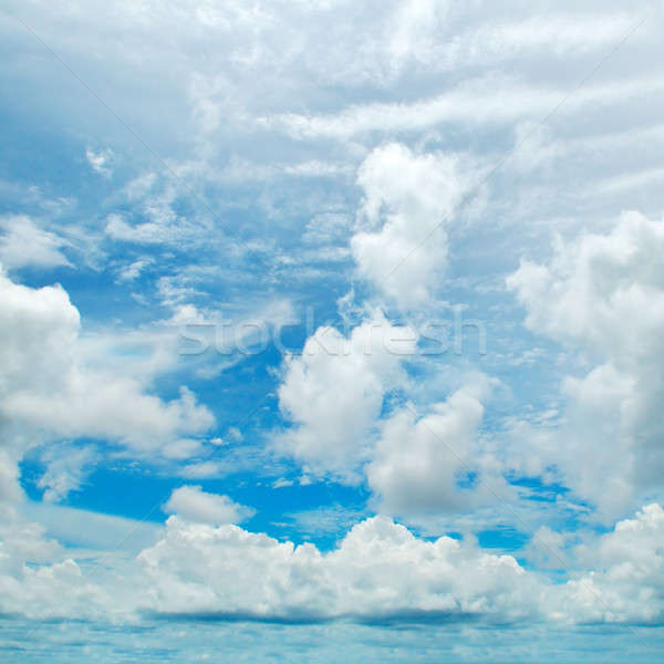 blue sky and white cumulus clouds Stock photo © alinamd