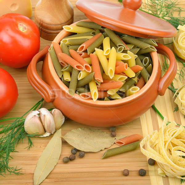  pasta and  vegetables Stock photo © alinamd