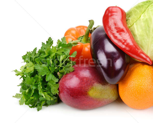 fruits and vegetables isolated on white background Stock photo © alinamd
