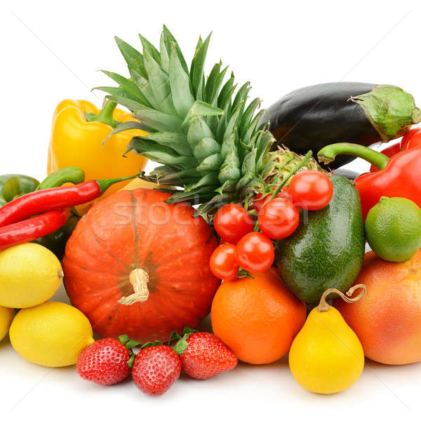 fruits and vegetables isolated on white background Stock photo © alinamd